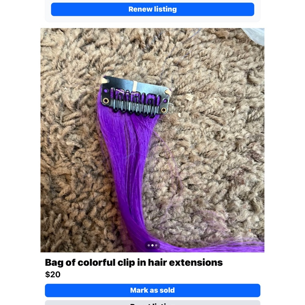 Vibrant Purple Hair Extensions